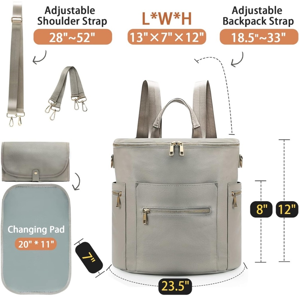 MOMINSIDE backpack diaper bag